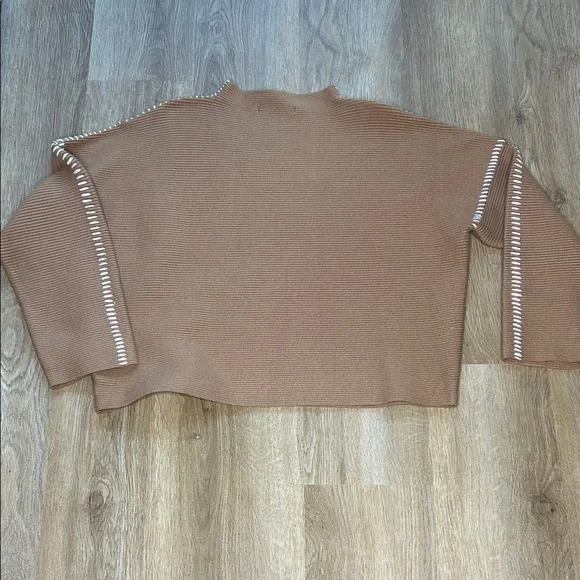 Ellison Tan Cowl Neck Sweater - Picture 4 of 7